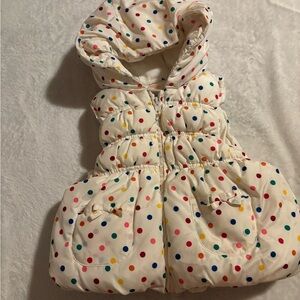 Gymboree 4T-5T White Vest with Colorful Polka Dots